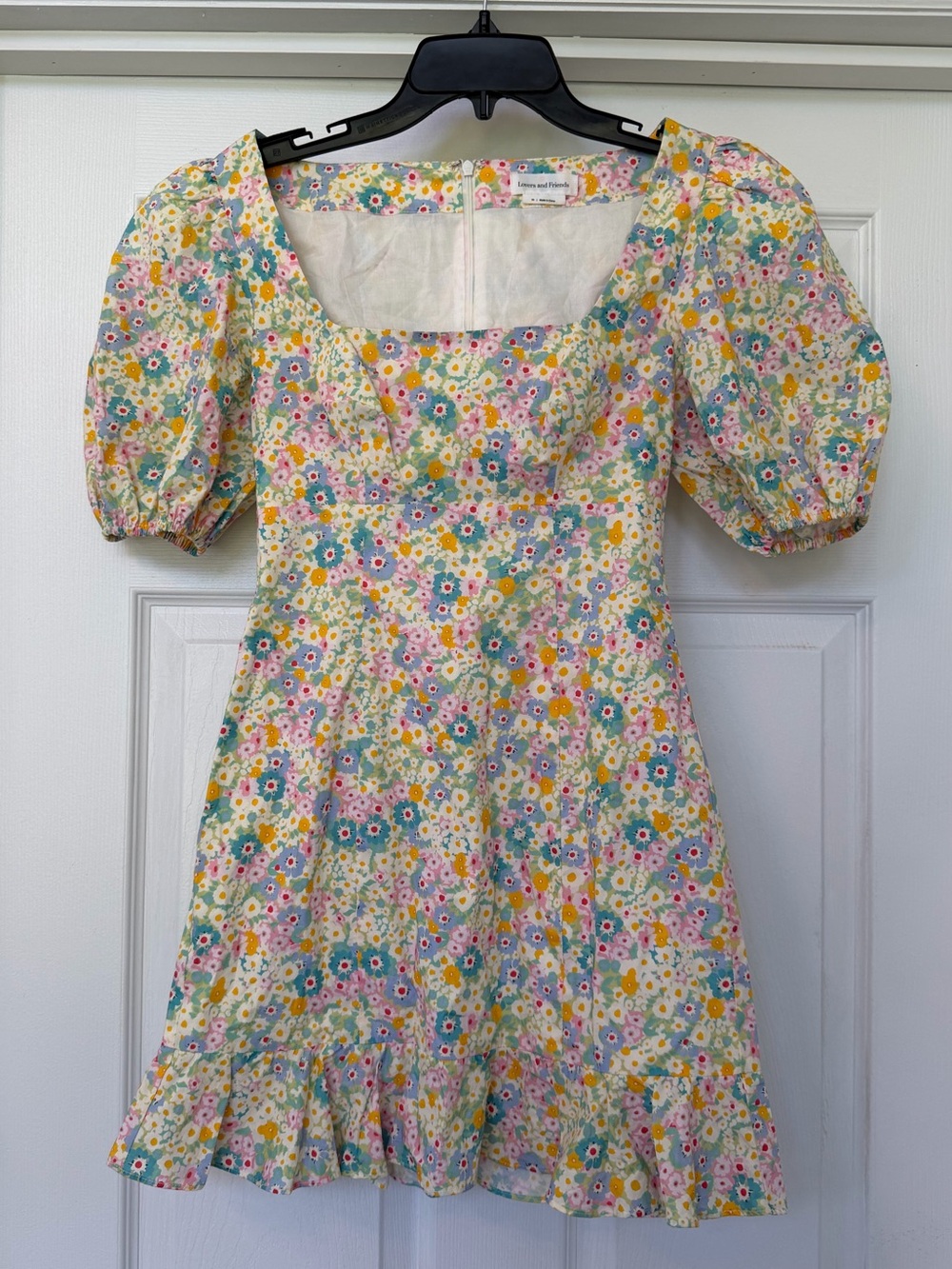 Lovers + Friends Pastel Floral Mini Dress - Yellow, Pink, Blue